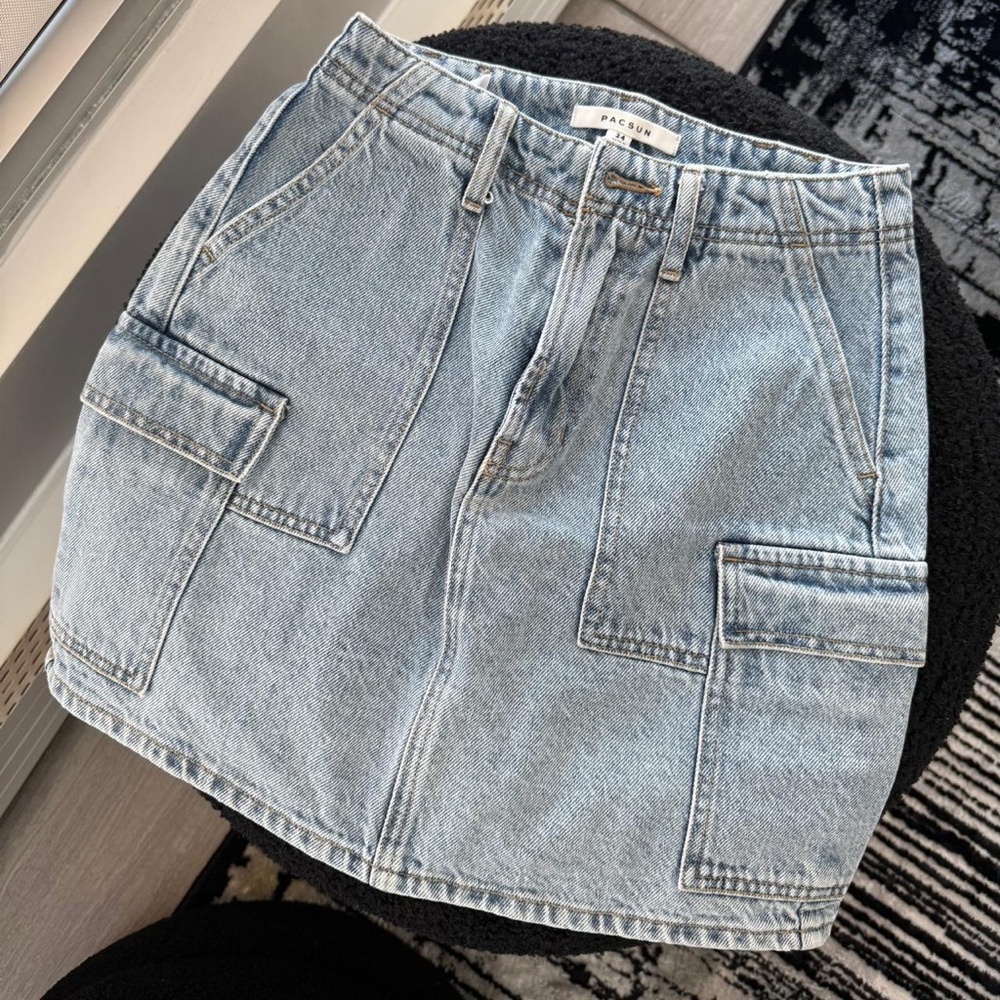 PacSun Light Blue Denim Skirt